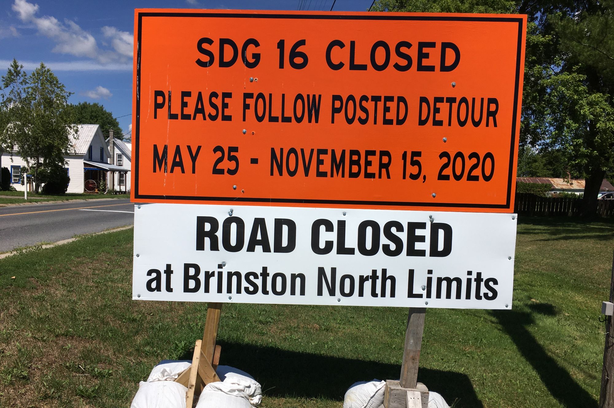 Brinston Road closed for bridge reconstruction